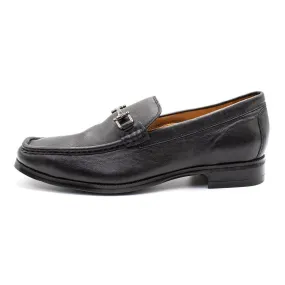 Abeo Formal Slip Ons Leather Black Colour For Men