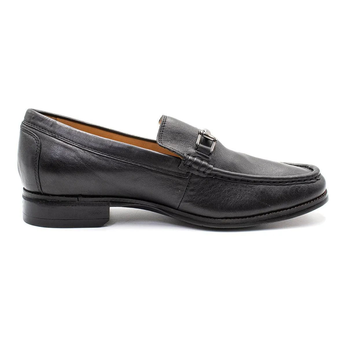 Abeo Formal Slip Ons Leather Black Colour For Men