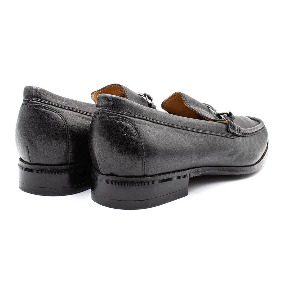 Abeo Formal Slip Ons Leather Black Colour For Men