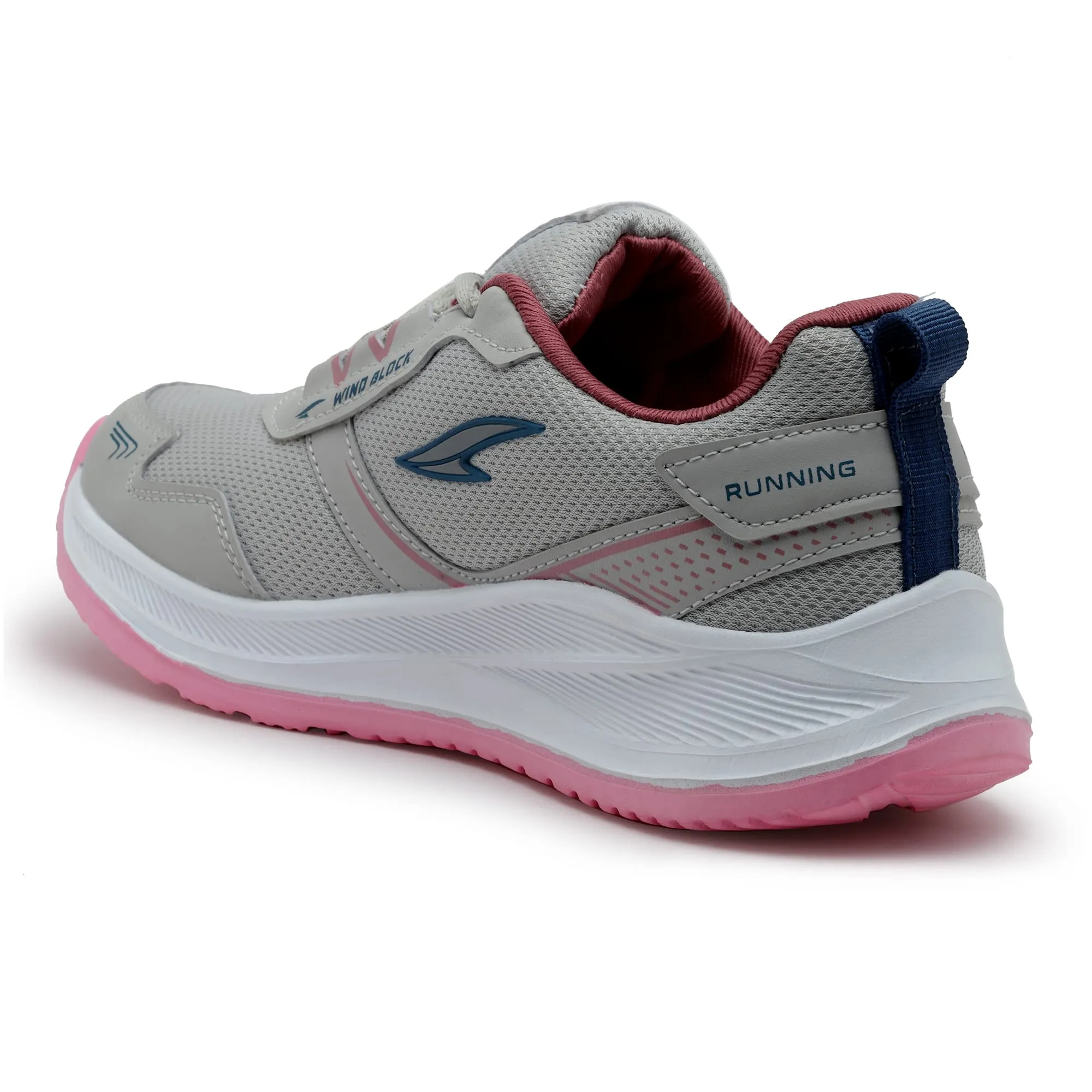 ASIAN Women's Cute Sports Running Shoes,Walking, Gym Casual Sneaker Lace-Up Shoes For Girl's Light Grey Pink 5 UK