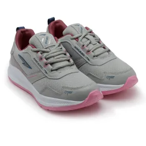 ASIAN Women's Cute Sports Running Shoes,Walking, Gym Casual Sneaker Lace-Up Shoes For Girl's Light Grey Pink 7 UK