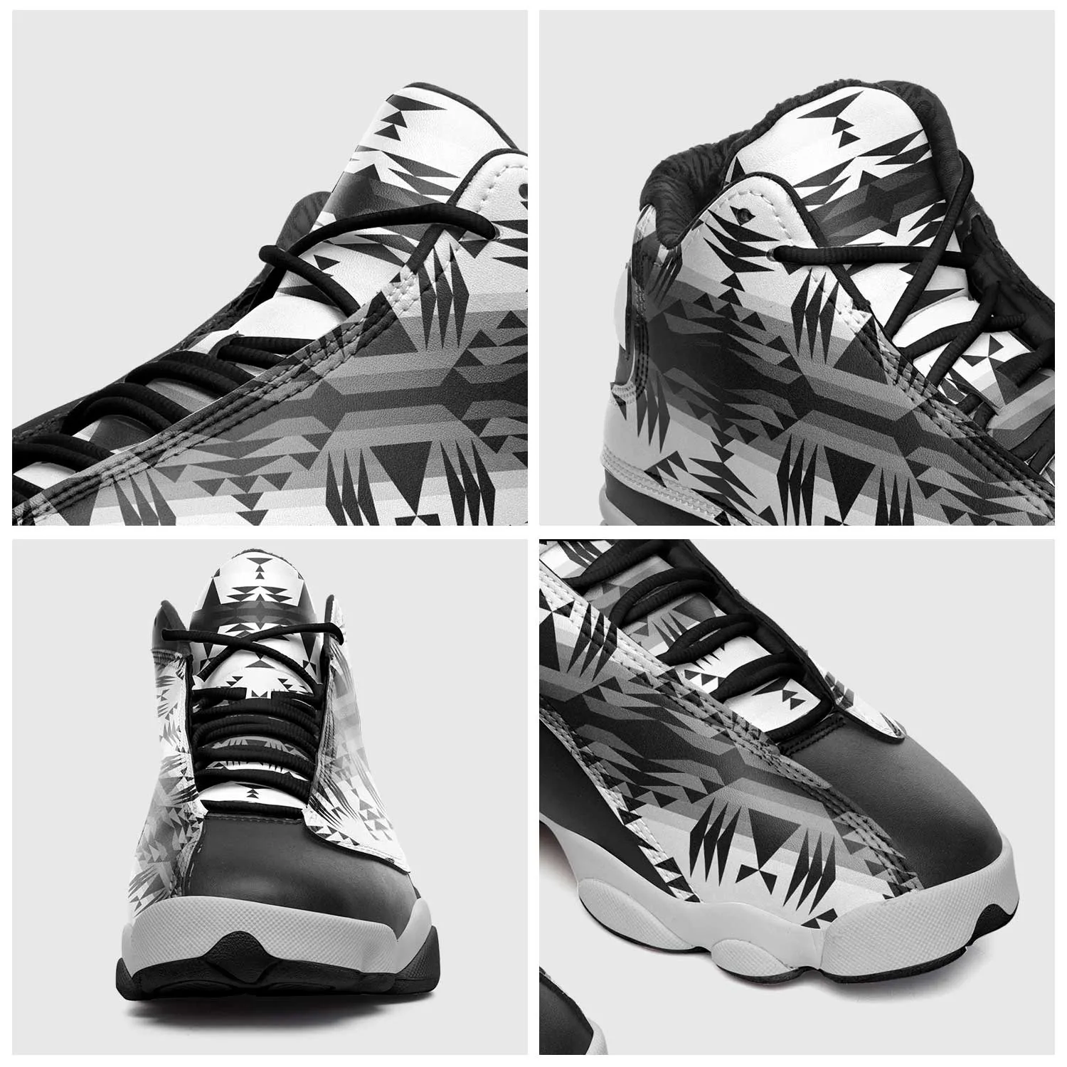Between the Mountains White and Black Isstsokini Athletic Shoes
