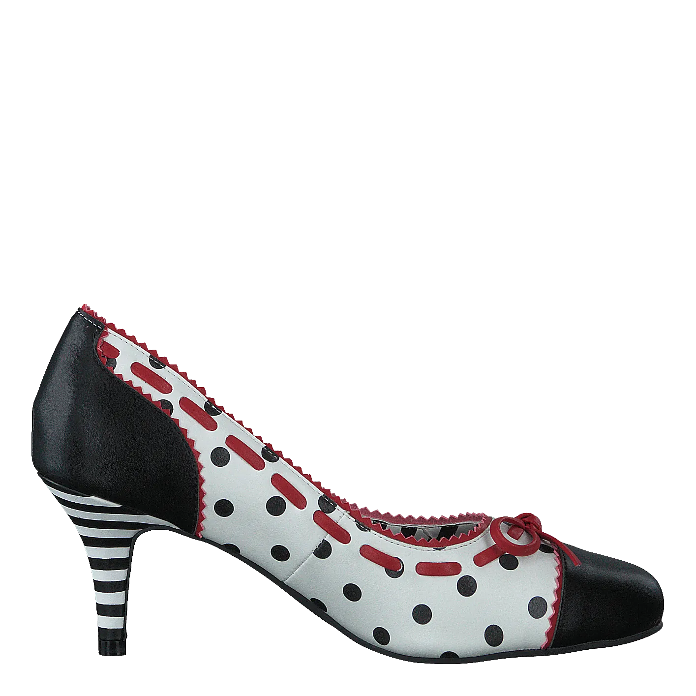 Cherry Fizzy Black/white/red - Dots