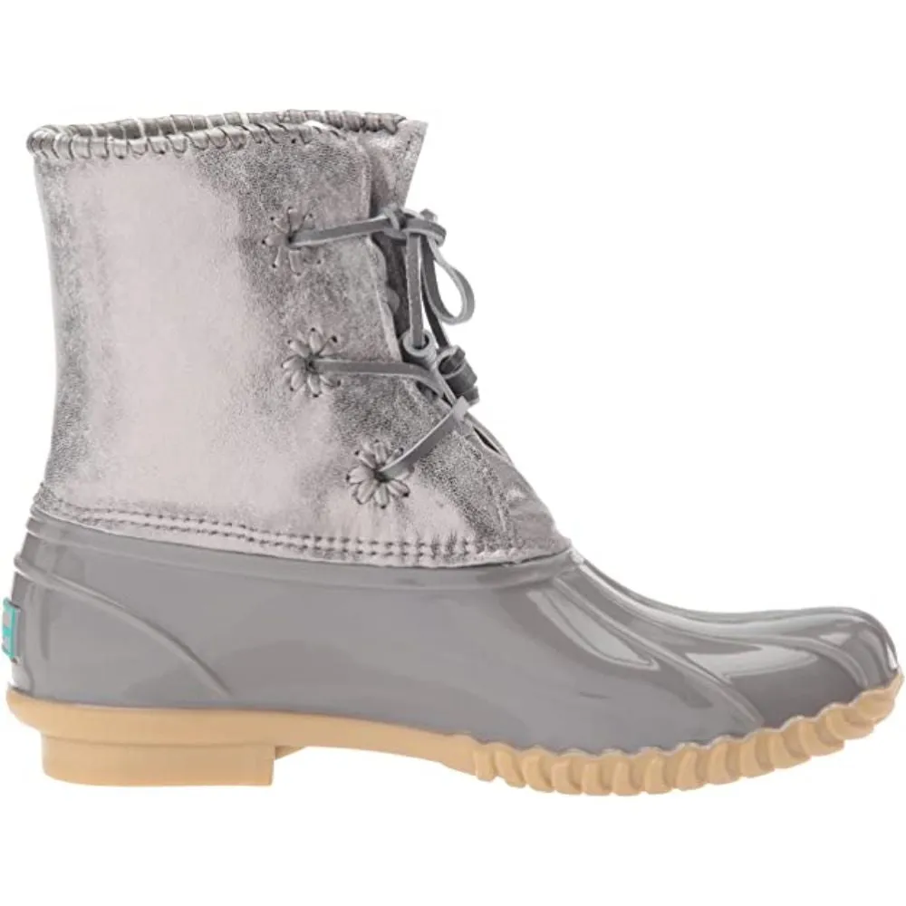 Chloe Metallic Dove Grey Jack Rogers Rain Boots