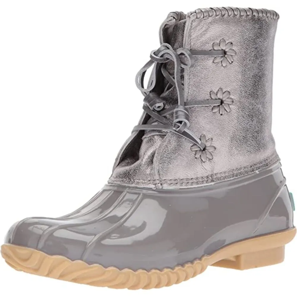 Chloe Metallic Dove Grey Jack Rogers Rain Boots