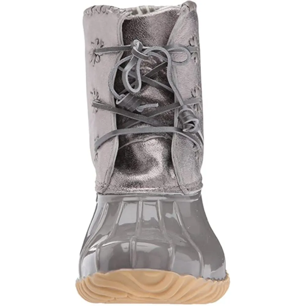 Chloe Metallic Dove Grey Jack Rogers Rain Boots