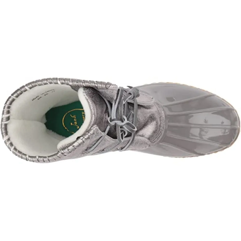 Chloe Metallic Dove Grey Jack Rogers Rain Boots