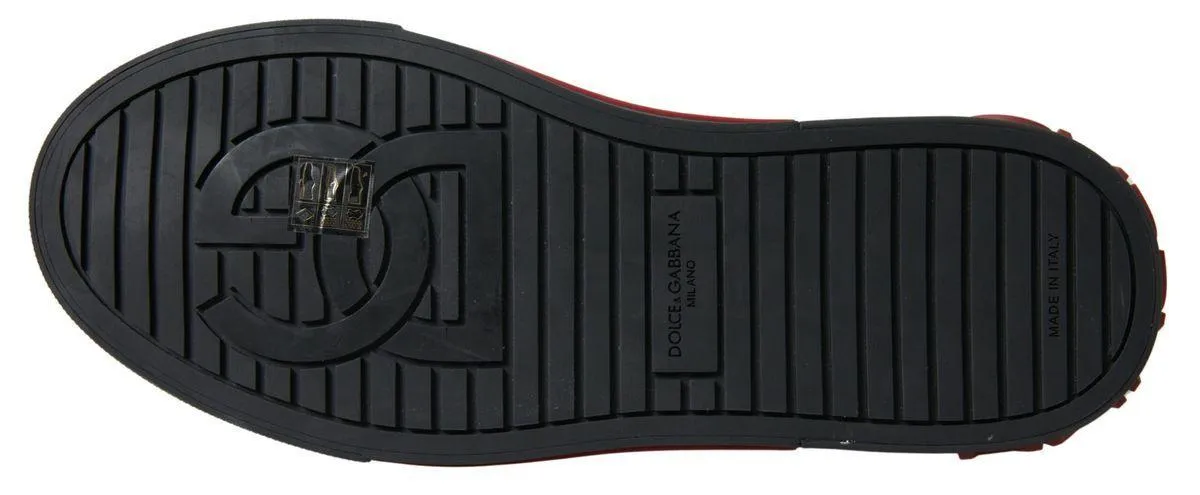 Dolce & Gabbana Red Black Leopard Loafers
