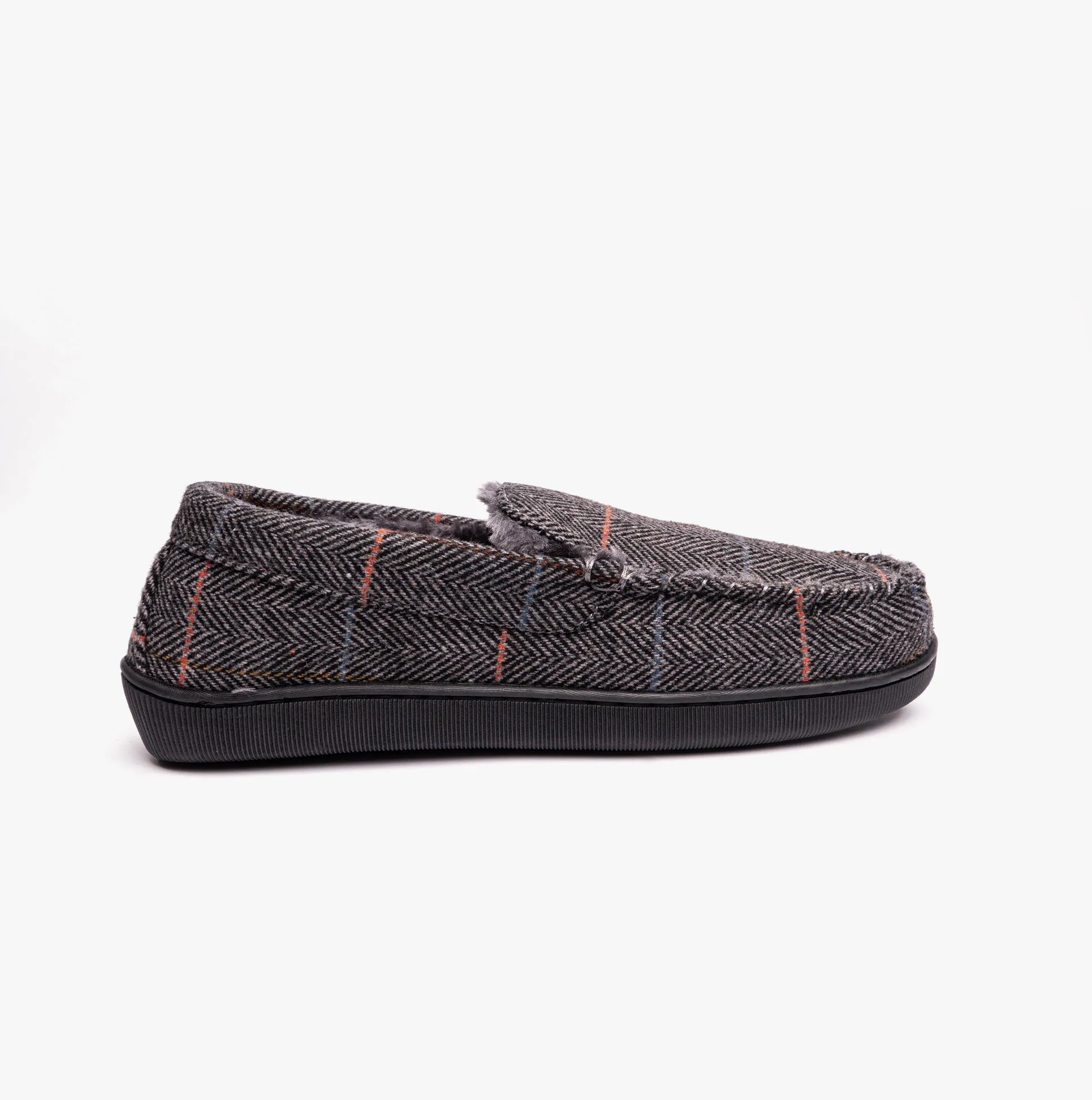 Dr Keller BURT Mens Full Slippers Grey