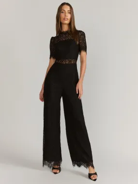 Lena Scallop Lace Sheer Waist Jumpsuit - Brands We Love