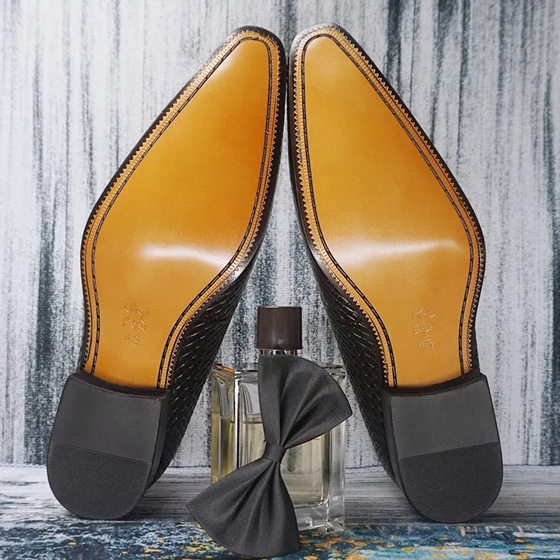 Luxury Genuine Leather Tassel Decorated Loafer Shoes