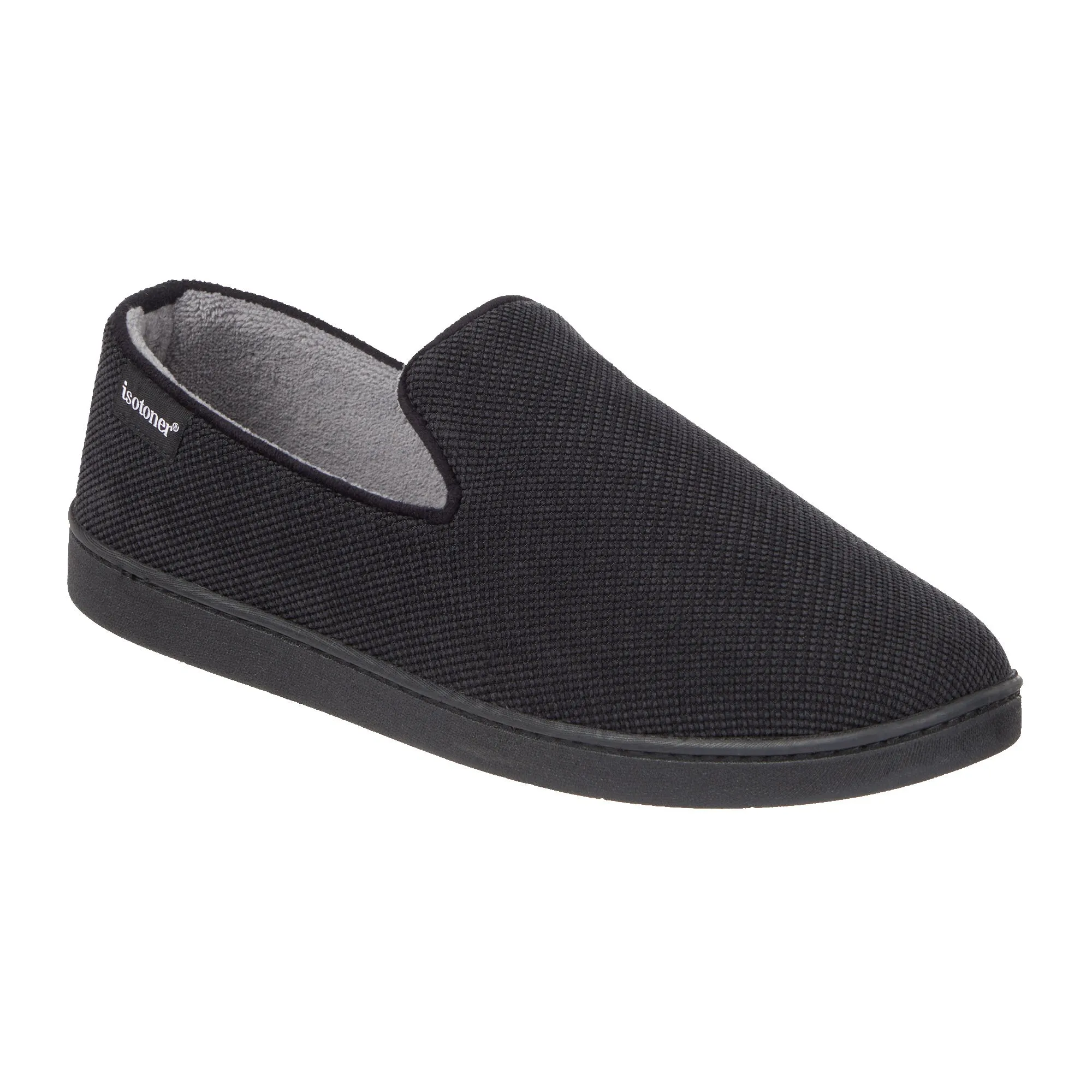 Men's Diamond Corduroy Loafer Slipper with Moisture Wicking and Gel Infused Memory Foam