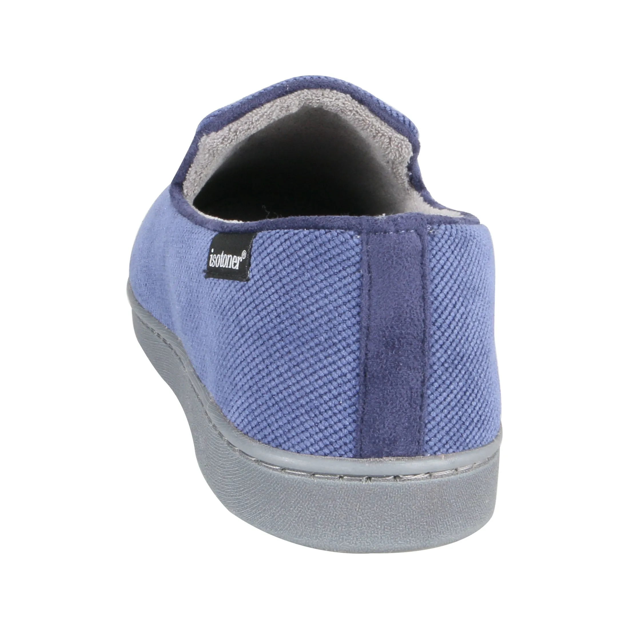 Men's Diamond Corduroy Loafer Slipper with Moisture Wicking and Gel Infused Memory Foam