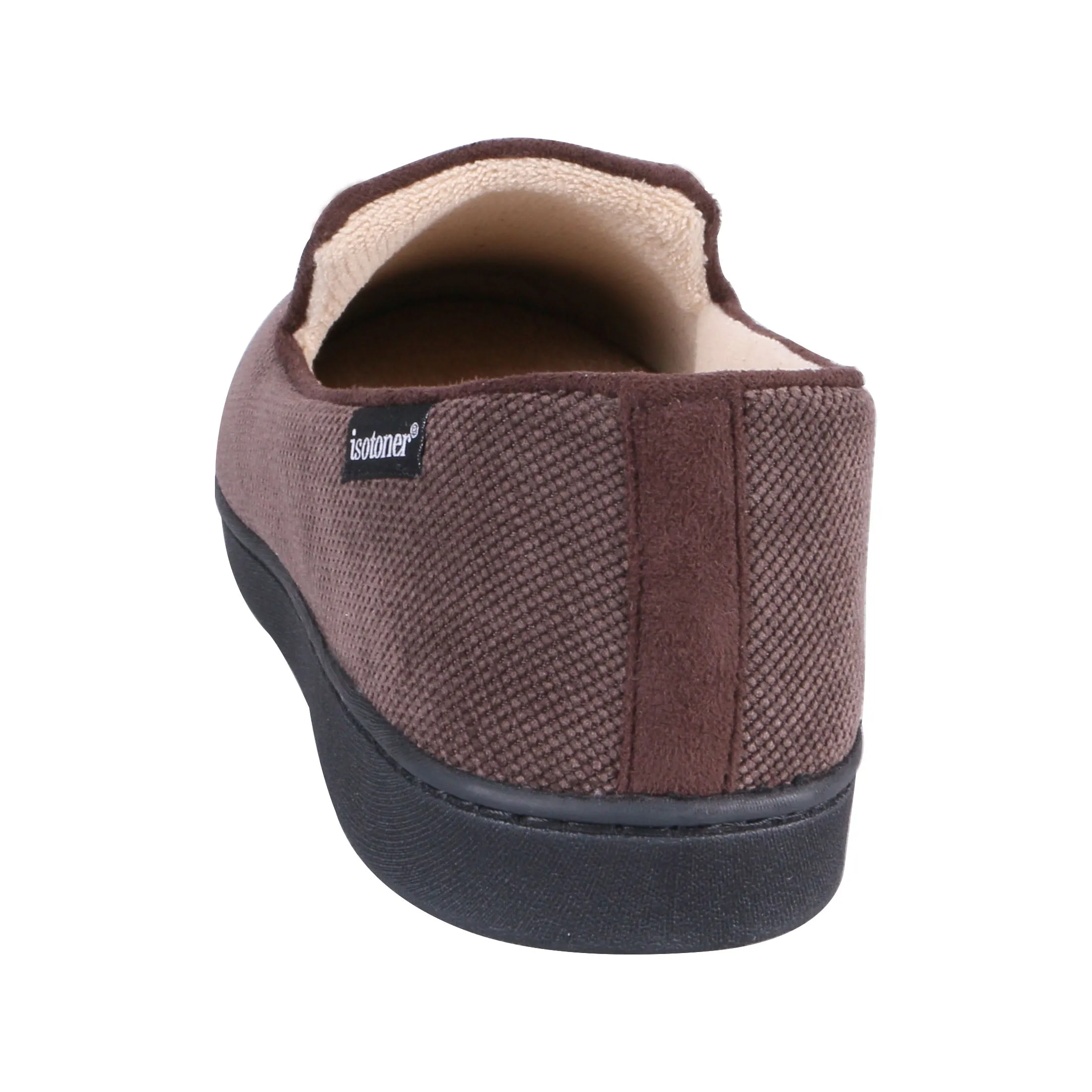 Men's Diamond Corduroy Loafer Slipper with Moisture Wicking and Gel Infused Memory Foam