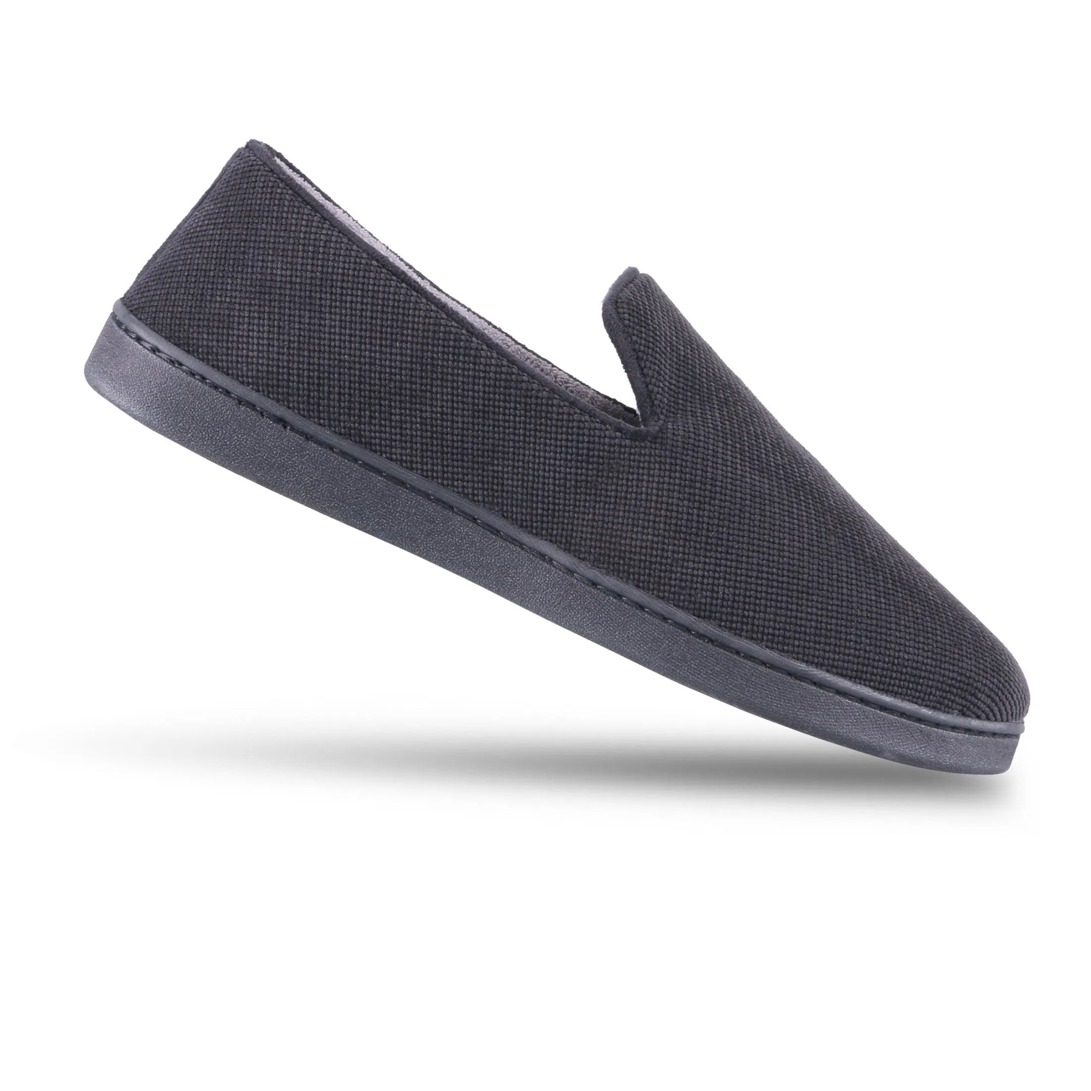 Men's Diamond Corduroy Loafer Slipper with Moisture Wicking and Gel Infused Memory Foam