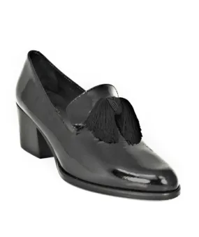 Mid Block Heel Tassel Loafer