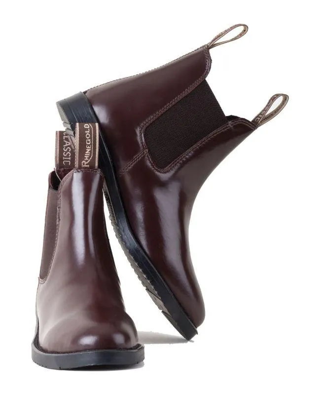 Rhinegold Childrens Classic Leather Jodhpur Boots (sizes 10-5)