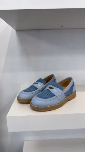 Rondinella Blue Denim Coin Penny Loafer