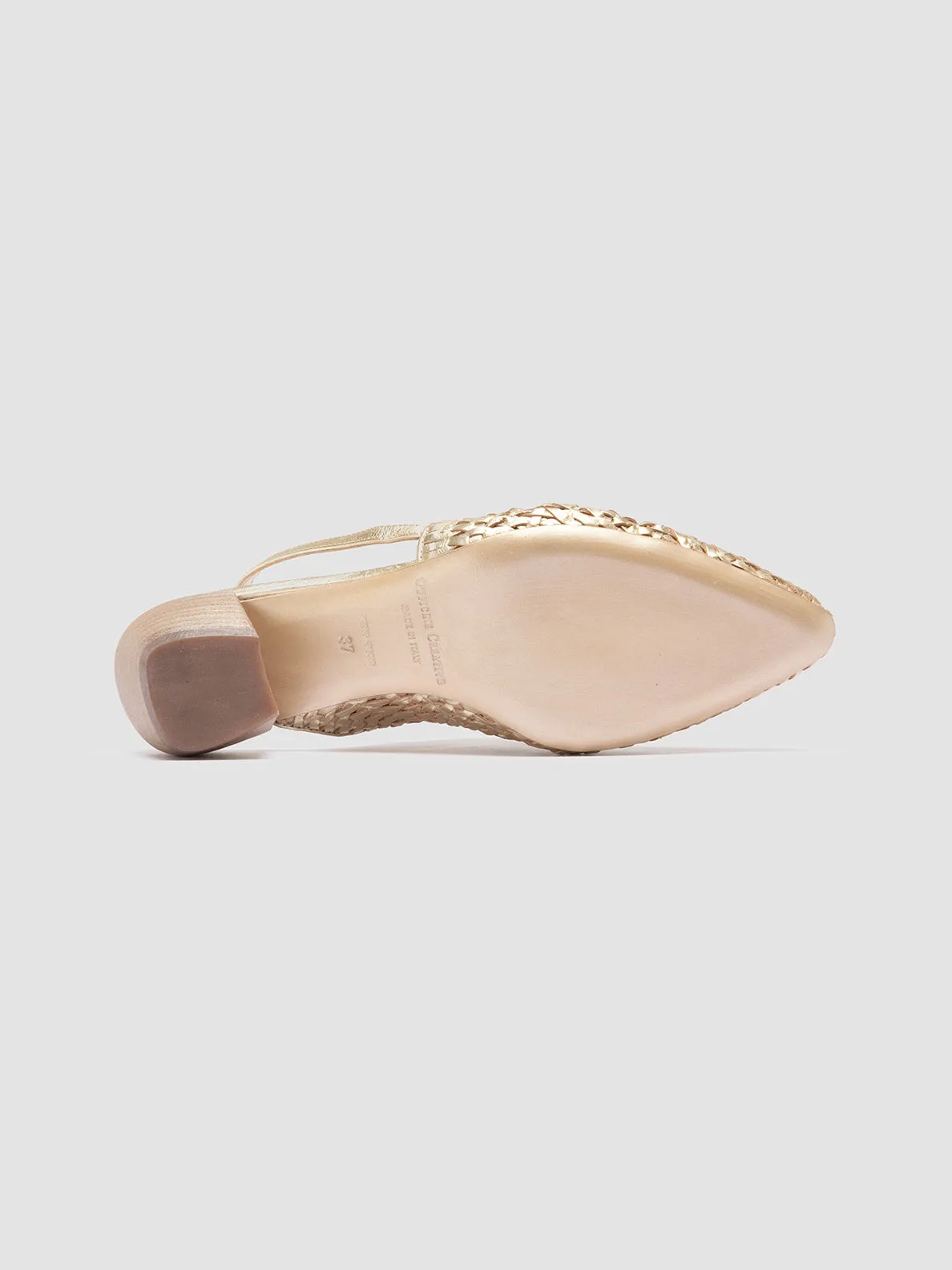 SALLY 032 - Gold Slingback Sandals