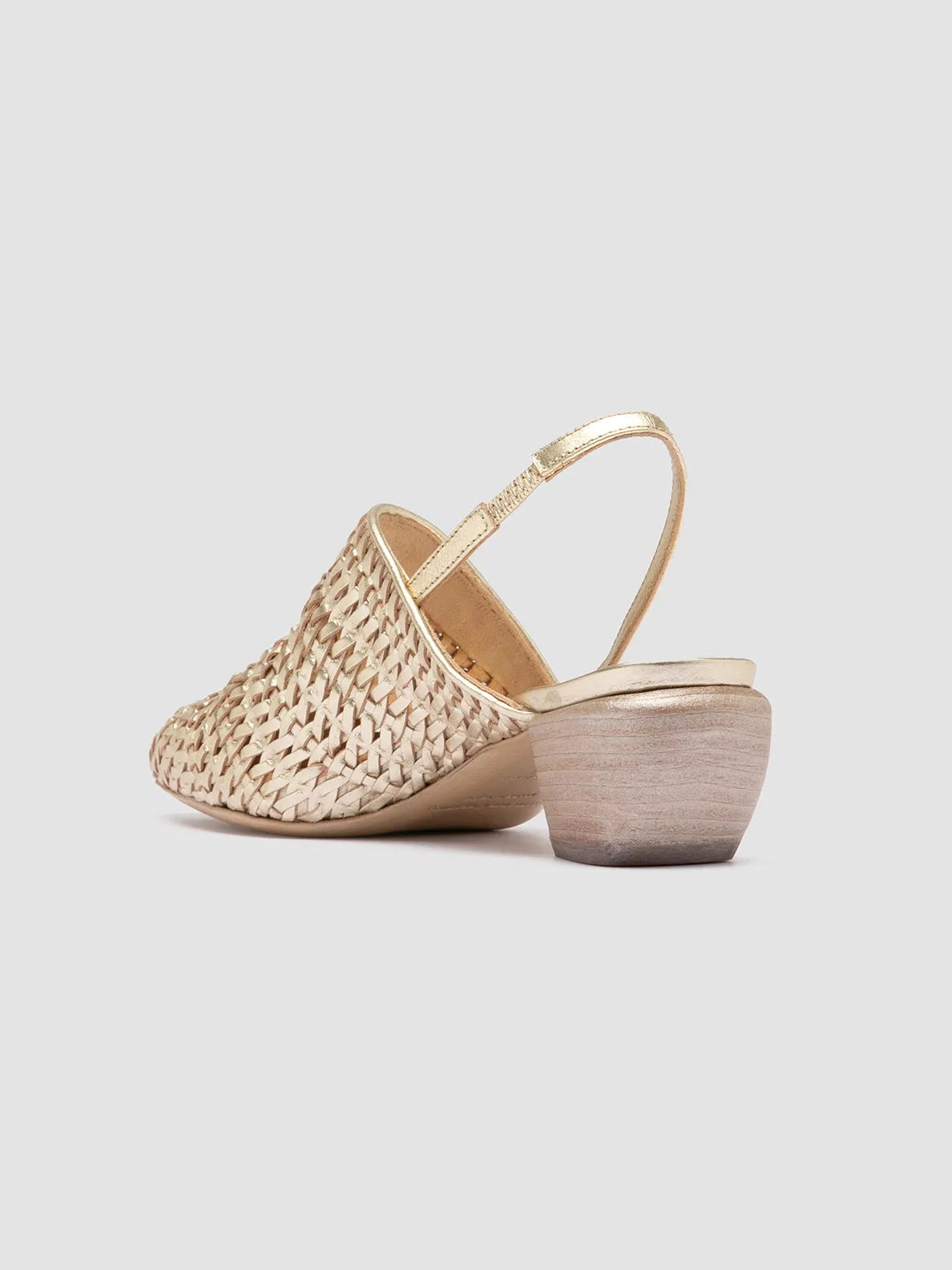 SALLY 032 - Gold Slingback Sandals