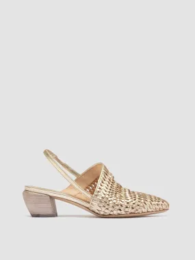 SALLY 032 - Gold Slingback Sandals