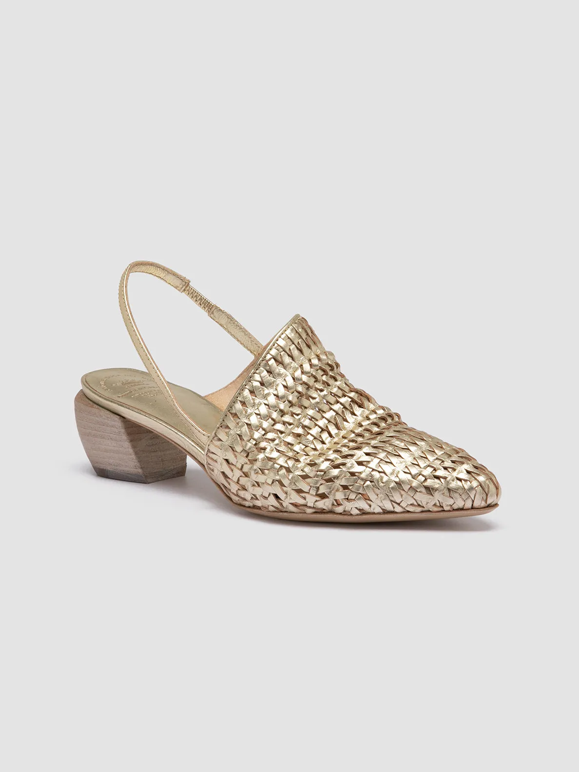 SALLY 032 - Gold Slingback Sandals