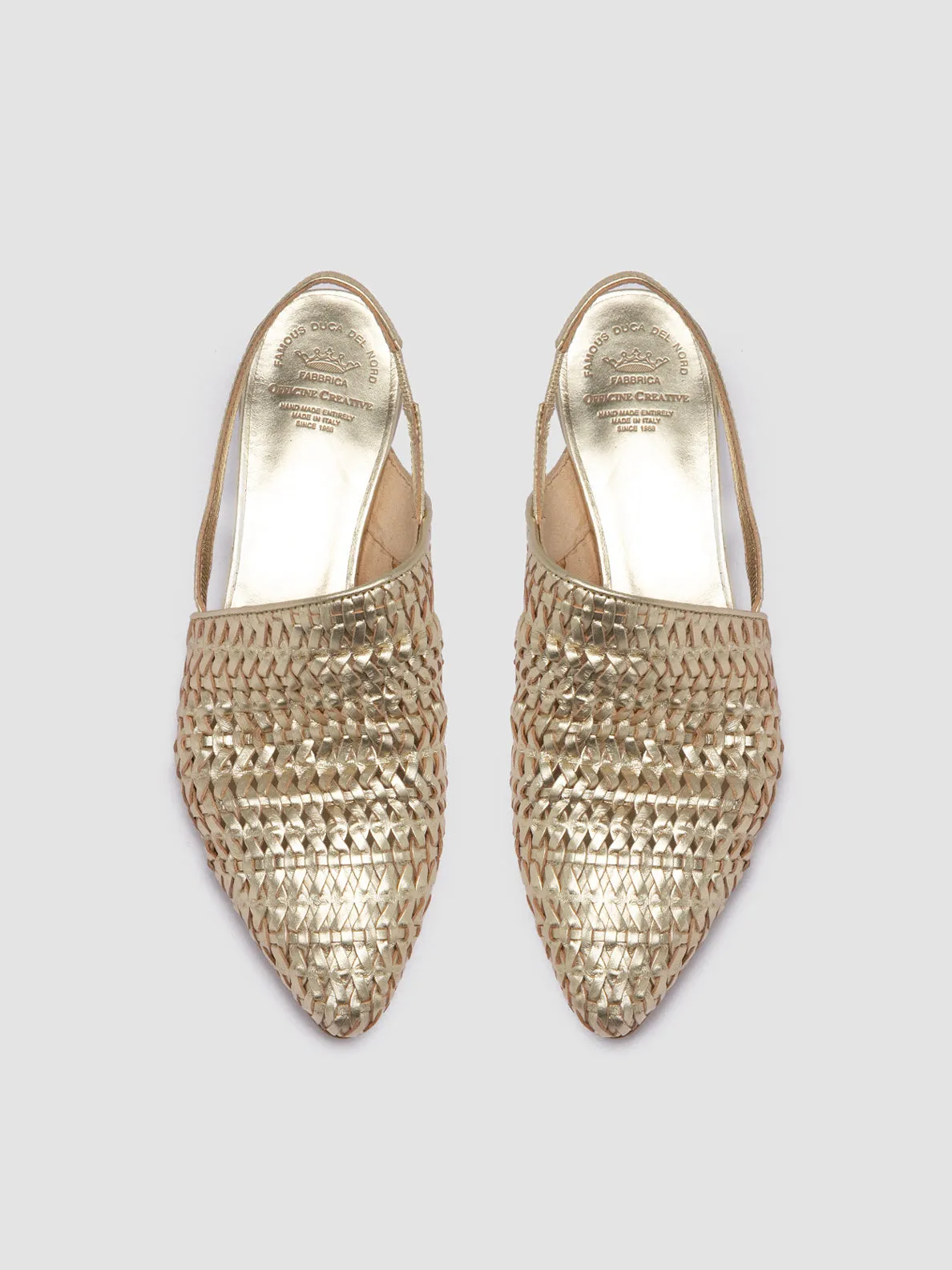 SALLY 032 - Gold Slingback Sandals
