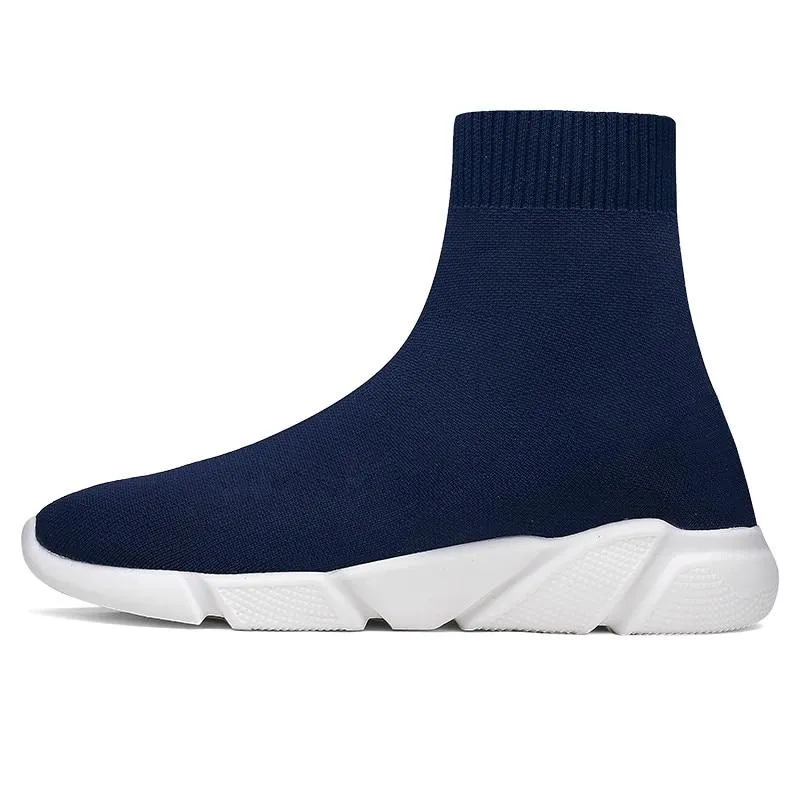 Sneakers Women Men Knit Upper Breathable Sport Shoes Sock Boots High Top Running comfortable flats