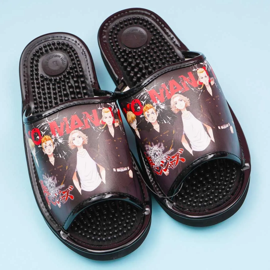 Tokyo Revengers Acupressure Sandals - Black / Large
