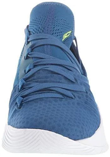 Under Armour Boys' Grade School Curry 5 Basketball Shoe, Moroccan Blue (401)/White, 7