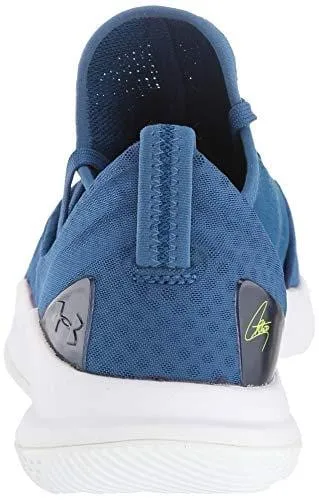 Under Armour Boys' Grade School Curry 5 Basketball Shoe, Moroccan Blue (401)/White, 7