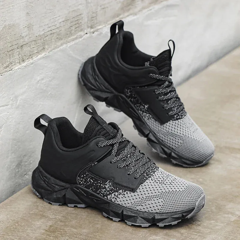 Winter Men Casual Thick-soled Outdoor Mesh Men's Sports Shoes  Fashion Comfortable Breathable Cushioning Running Shoes