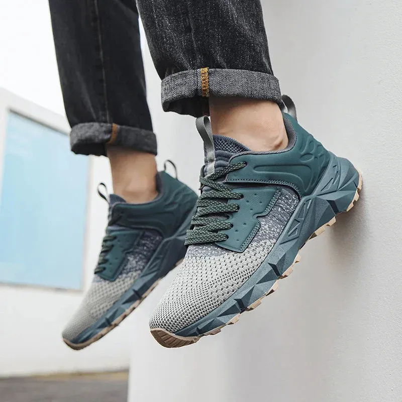 Winter Men Casual Thick-soled Outdoor Mesh Men's Sports Shoes  Fashion Comfortable Breathable Cushioning Running Shoes