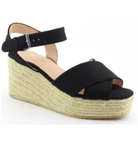 Women's black sandal wedge Size 5.5